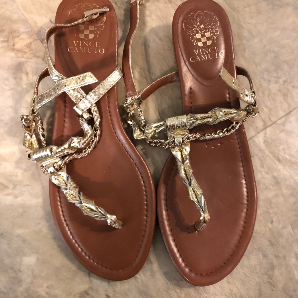 Vince Camuto Gold Sandals Size 9